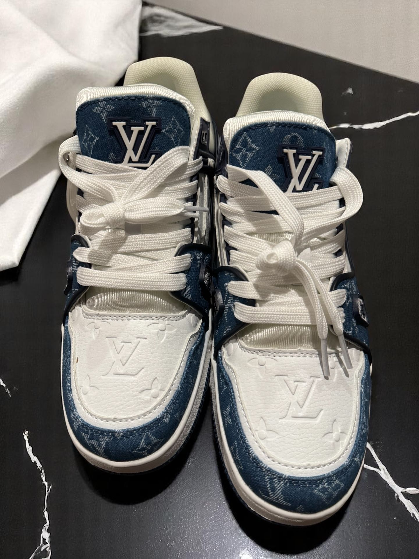 Louis Vuitton Trainer Blue Denim Monogram
