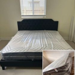 New KING SIZE MATTRESS PLUSH INNERSPRING REGULAR FREE BOX SPRINGS BED FRAME Sold Separately 