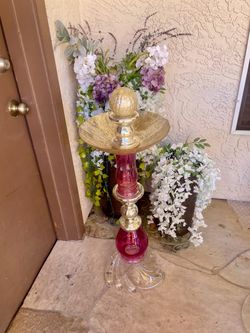 Glass Birdbath