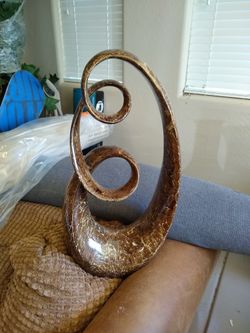 Brown Marbled Swirl Art 29 x 14