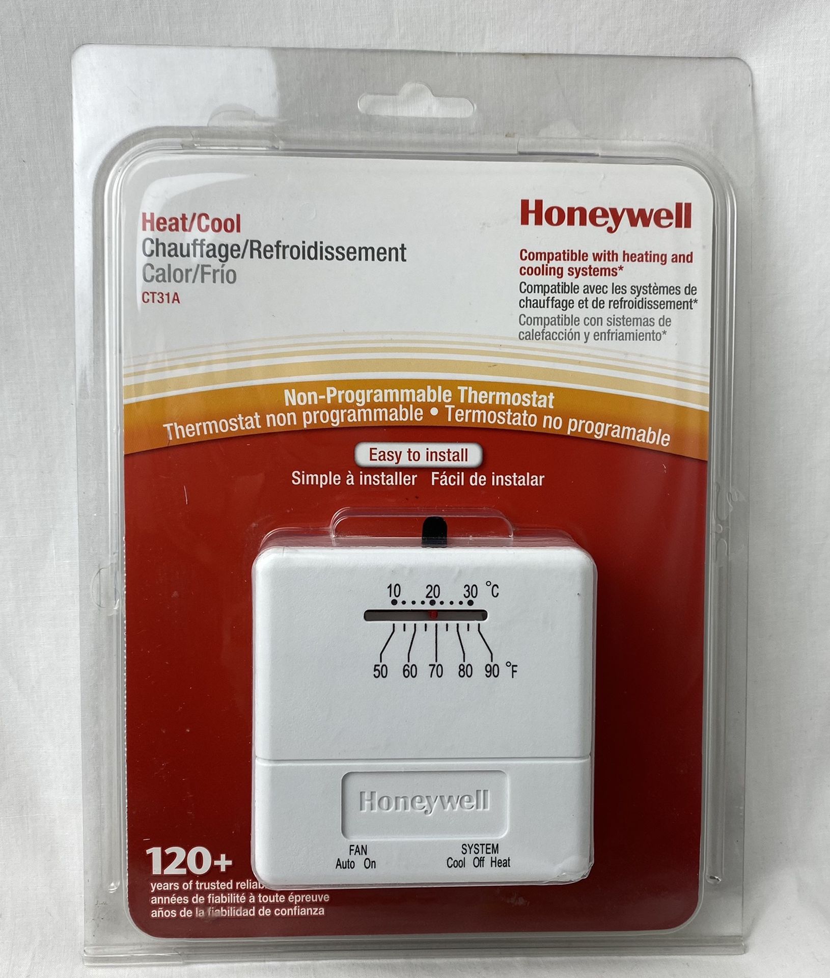 Honeywell CT31A 1003 Heat/Cool Non-Programmable Thermostat