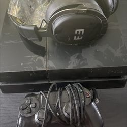 PS4 With Controller And Wireless Headset 