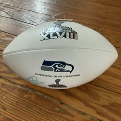 Super Bowl 40 Commemorative Ball Signed By Richard Sherman 