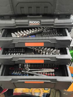 LOADED RIDGID 2.0 3-Drawer Box - Vintage USA Craftsman Sockets & Full Ratchet Set