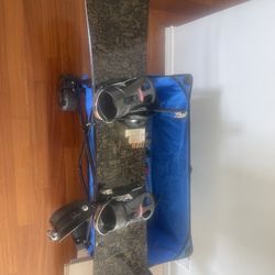 Snowboard Burton Clash With Carbon Smith Bindings