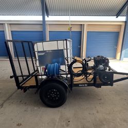 Trailer & Pressure Washer with Water Tank