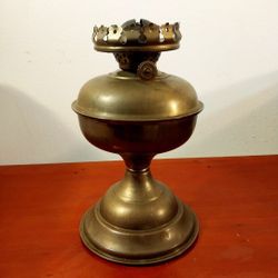 Antique (India )Solid Brass Oil/Kerosene Lamp