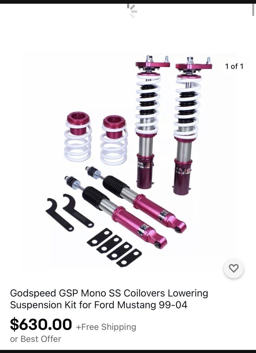 Godspeed GSP Mono SS Coilovers Lowering Suspension Kit for Ford Mustang 99-04