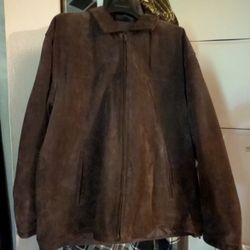 XL cambridge classics brown leather jacket $50
