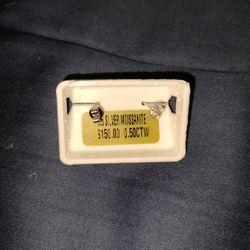 Half Carat Moissenite Earrings. New With Tags.