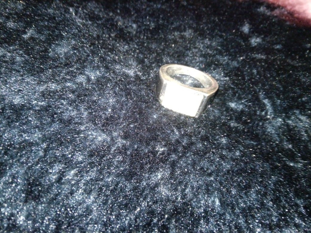 Men's Diamond Silver Ring