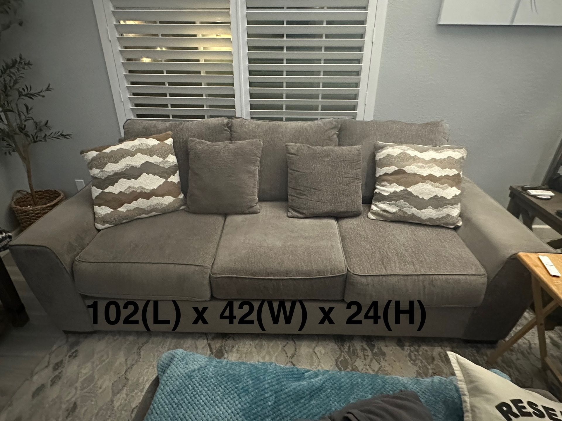Sleeper Sofa , Love Seat And Ottomon