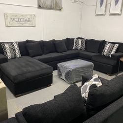 Black 3 Piece Sectional 