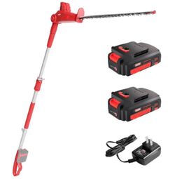 Accesorio de cortasetos inalámbrico de 20 V MAX de 23 pulgadas, alcance de 8 pies, recortadora de setos eléctrica con poste de extensión, multiángulo 