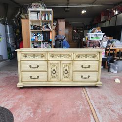 9 Drawer Antique Dresser  With Possible 2 Mirrors
