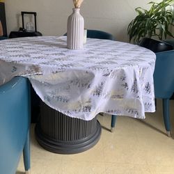 Glass Dining Table 4 Chairs 