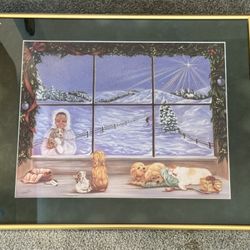 Weeping Santa Framed Print 