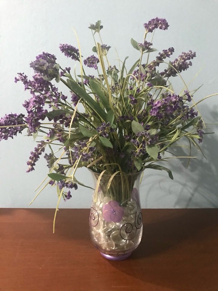 Lavender flake flower decore