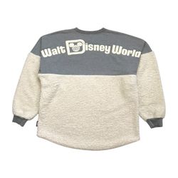 Walt Disney World Spirit Jersey Sherpa Sweater Large L Mickey Mouse Sweatshirt