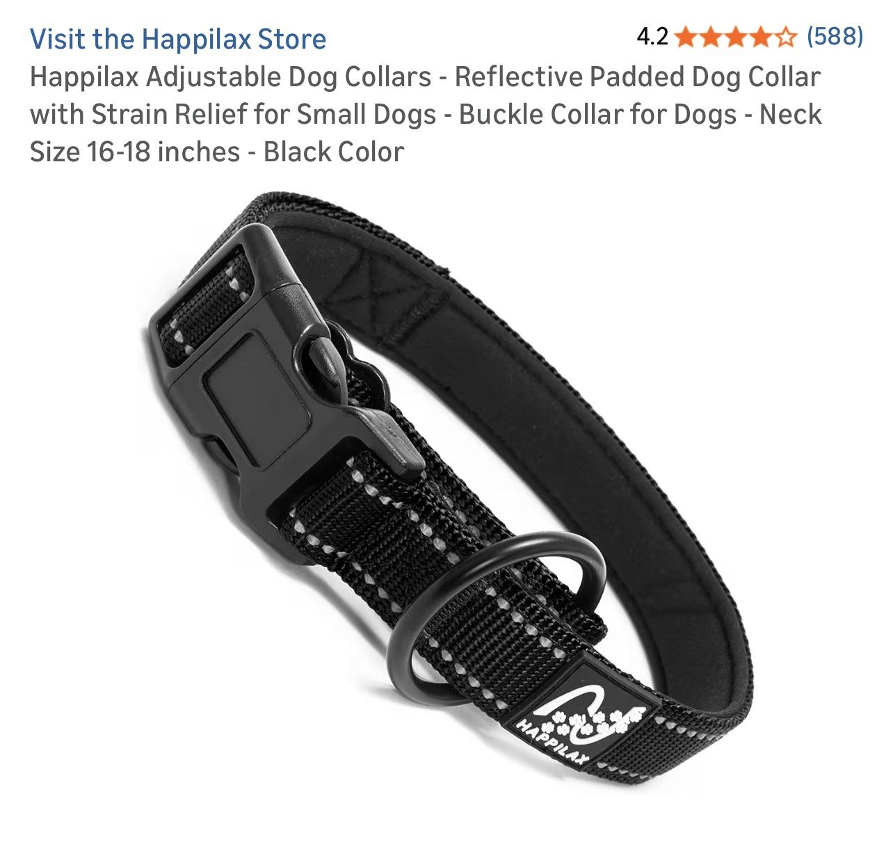 Adjustable Dog Collar Size: Large