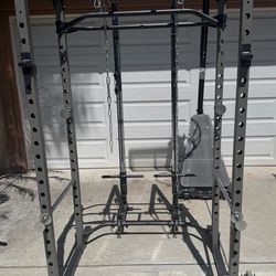 Weight rack with cables