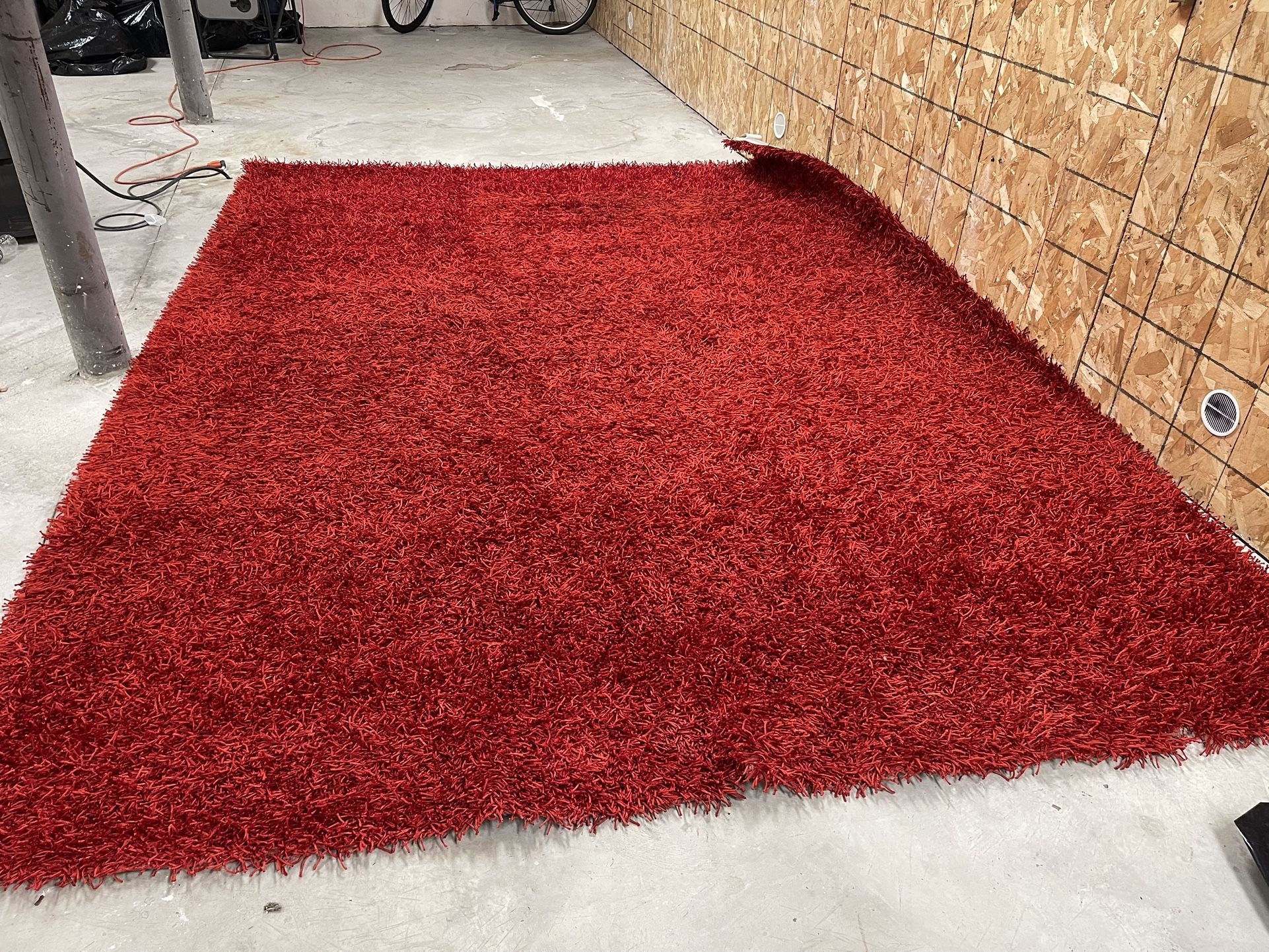 Red Shag Area Rug