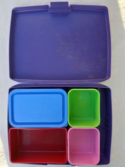 LUNCH BOX WITH REMOVABLE CONTAINERS,  PLASTIC