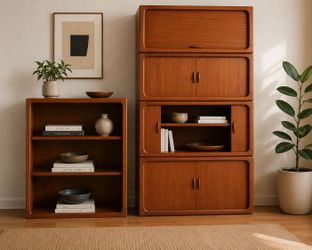 Rare Danish Mid-Century Modern Teak Modular Wall Unit – 5 Piece Set FREE DELIVERY