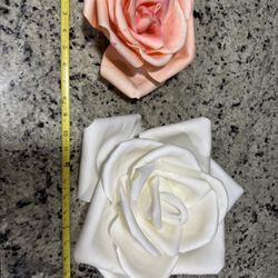 Flat Bottom Rose Foam Flower Decoration, Baby Shower Deco Wedding Background, DIY Roses Flower Head