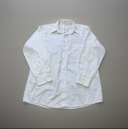 Van Heusen Mens Dress Shirt White Striped Wrinkle Free 16 32/33 Long Sleeve