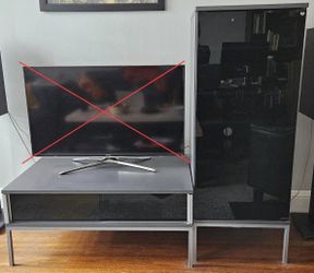 Modern Gray Media Console + Storage Cabinet Set - Great Condition  Pickup in San Francisco