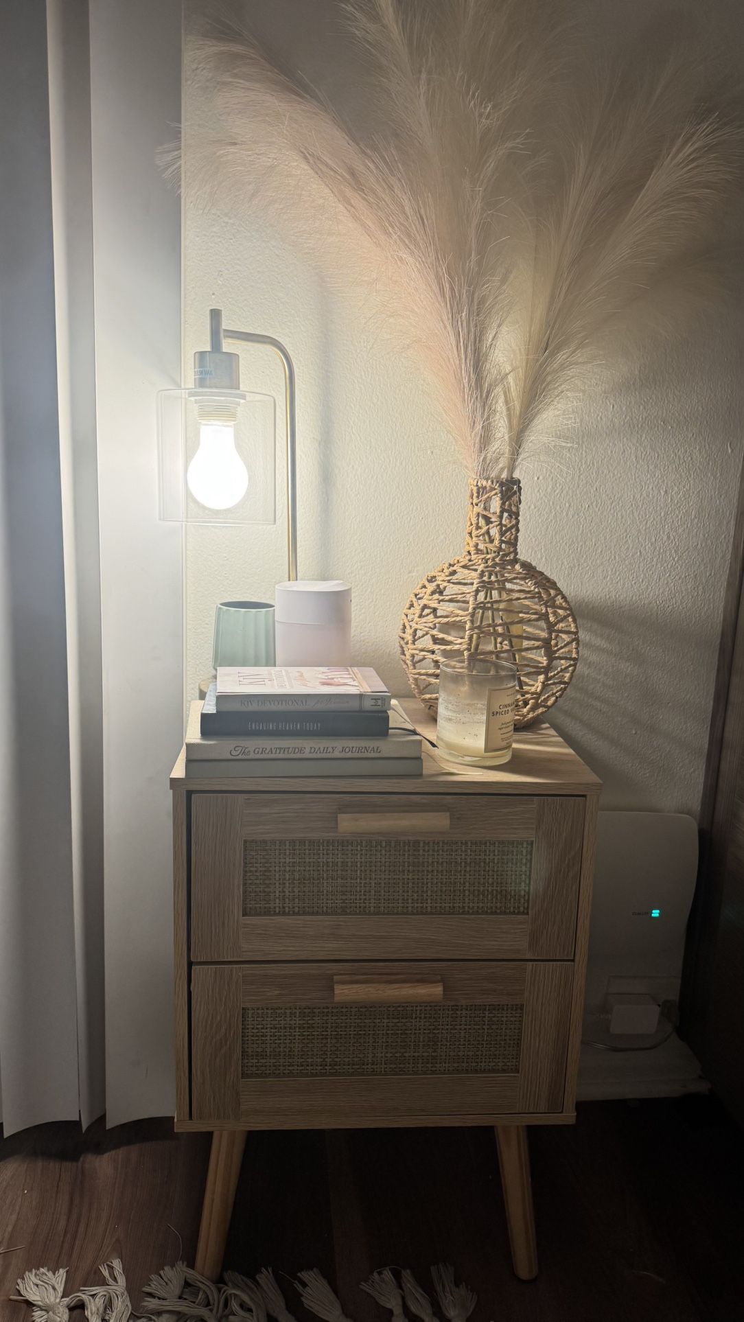 Rattan Nightstand 