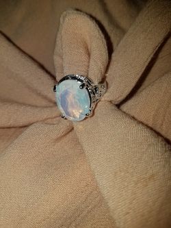 Silver Moonstone Ring