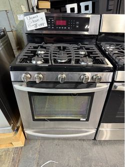 LG Stainless steel 5 burner range stove