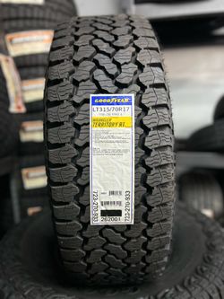 LT 315-70r17 r/t GOOD YEAR wrangler territory