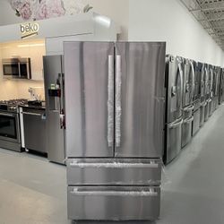 Sharp 36 Inch French 4-Door Counter Depth Refrigerator