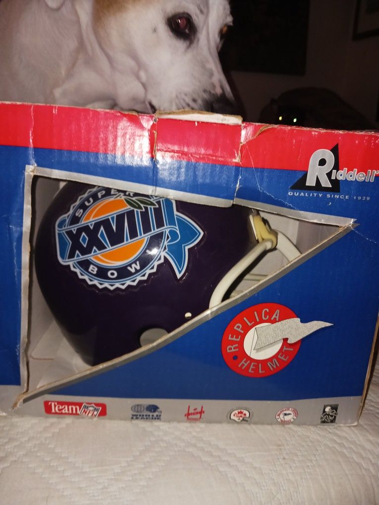 BRAND NEW IN BOX RIDELL SUPER BOWL HELMET NICE PC TO ADD YOUR COLLECTION 25 FIRM FINAL PRICE PAID 239