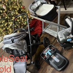 Uppababy Lot - Vista Stroller, Bassinet, Mesa Car seat and base