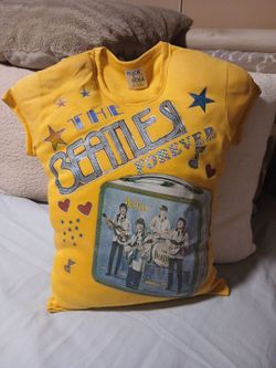 BEATLES Tee Shirt Pillow ( one of a Kind)