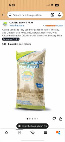 NEW Premium Grade Play Sand – 40 lb Bag (Unopened)