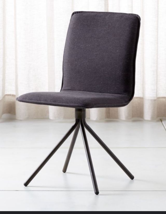 Crate and Barrel Modern Black Dining Chairs