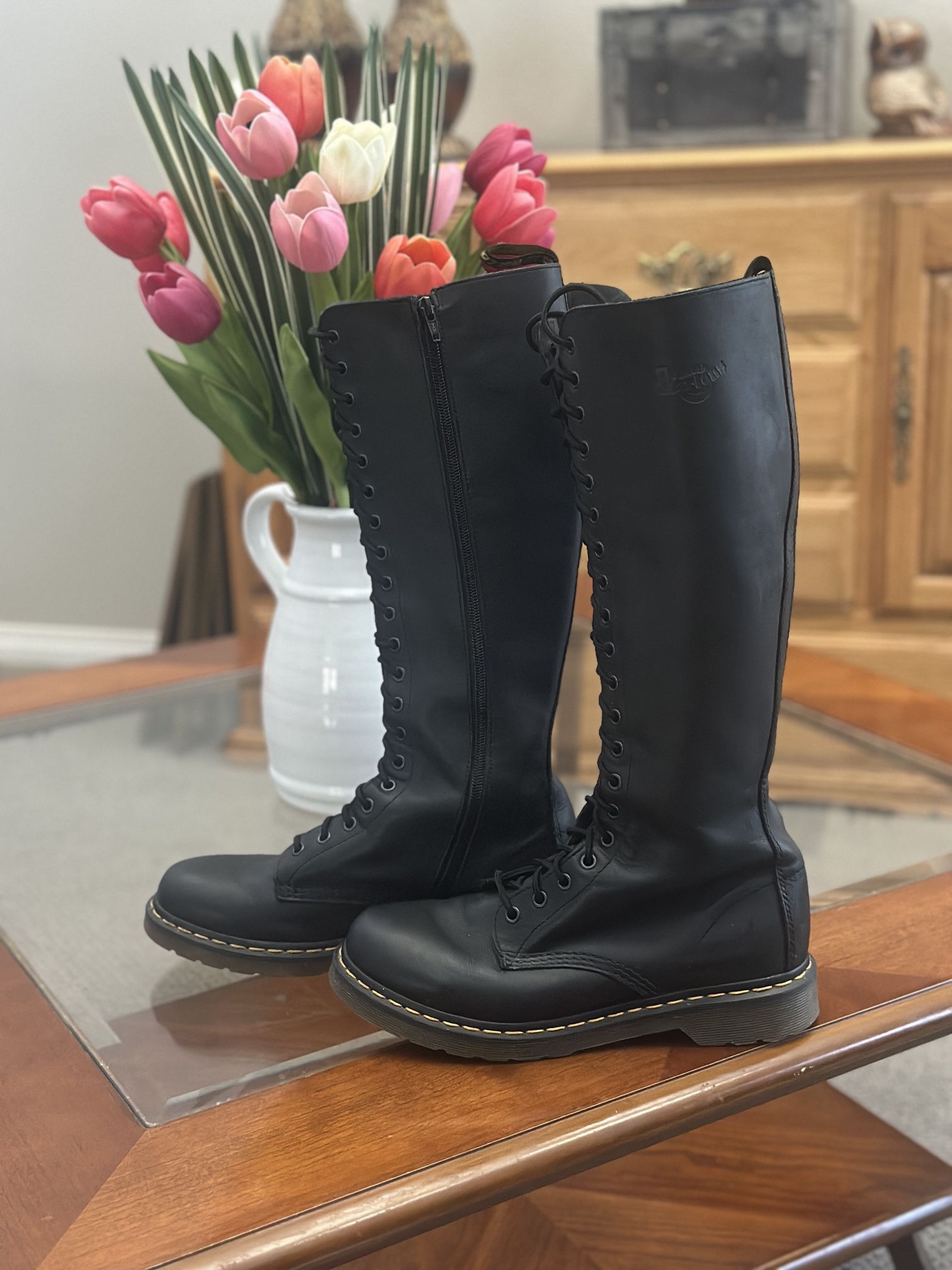 Doc Marten 20 Hole Zip Up Boots