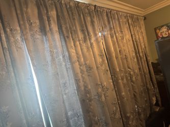Silver 96" Curtains