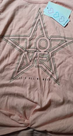 Girls Tank Top With Logo All You Need Is Love, Size Xl New