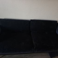 Navy Velvet Couch