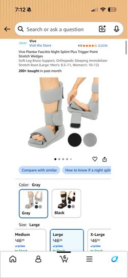 Vive Plantar Fasciitis Night Splint Boot