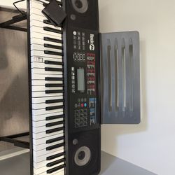 RockJam RJ761 61 Key Keyboard Piano with Keyboard Bench, Digital Piano Stool, Sustain Pedal