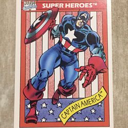 1990 Marvel Entertainment Group, Inc. Captain America Super Heroes Marvel Comics Collector’s Card - VGC