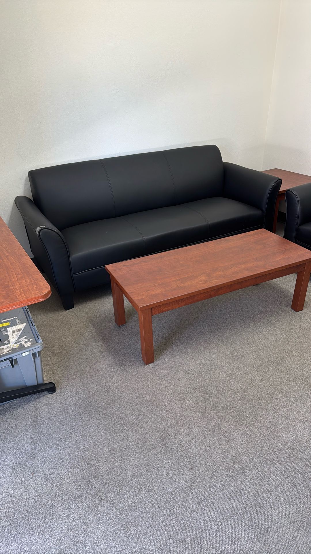 Small Reception Couch, Chair, Coffee Table And Side Table