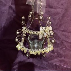 Decorative Metal & Glass Tealight Chandeliers (Set Of 2)